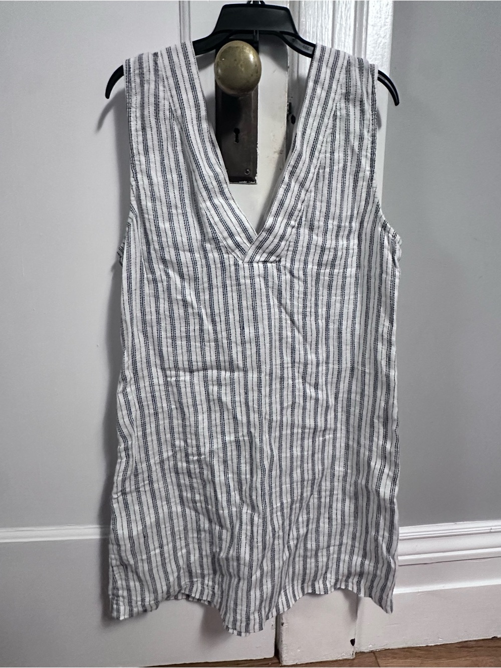 Faherty Azure Linen Dress - Oceanside Stripe
